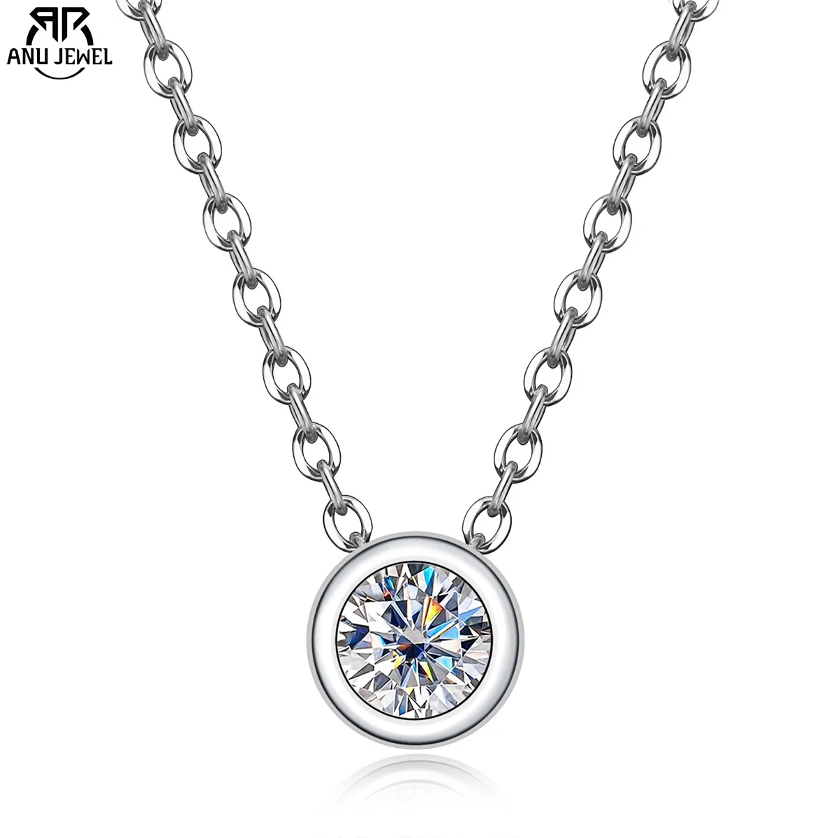 Anugem 4 مللي متر 0.3ct D اللون مويسانيتي