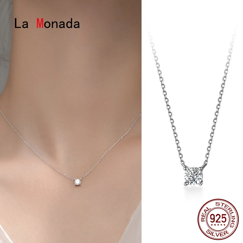 La Monada 38 + 4.8 سنتيمتر قلادة فضية