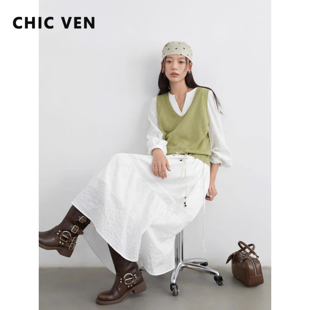 طقم فستان نسائي من CHIC VEN بتصميم A-line