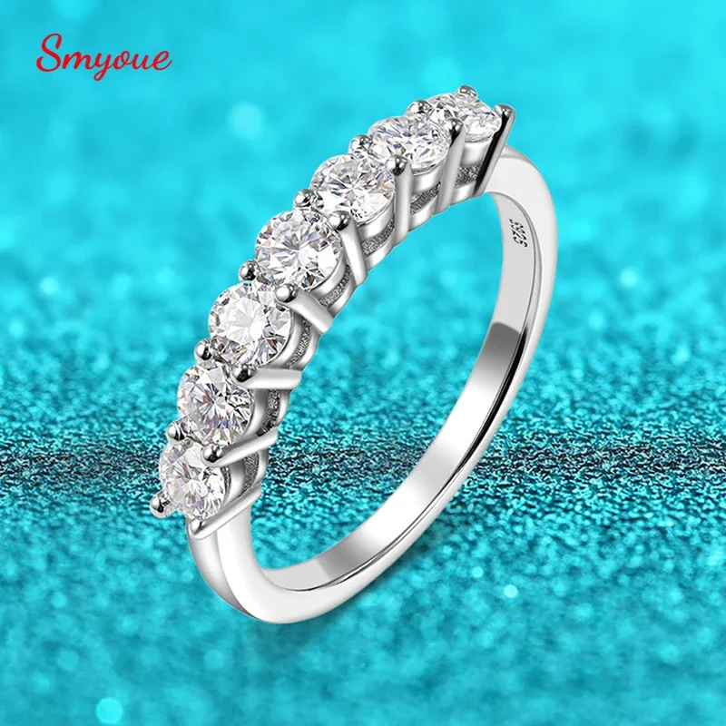 Smyoue 0.7CT 3 مللي متر الأحجار الكريمة مويسانيتي