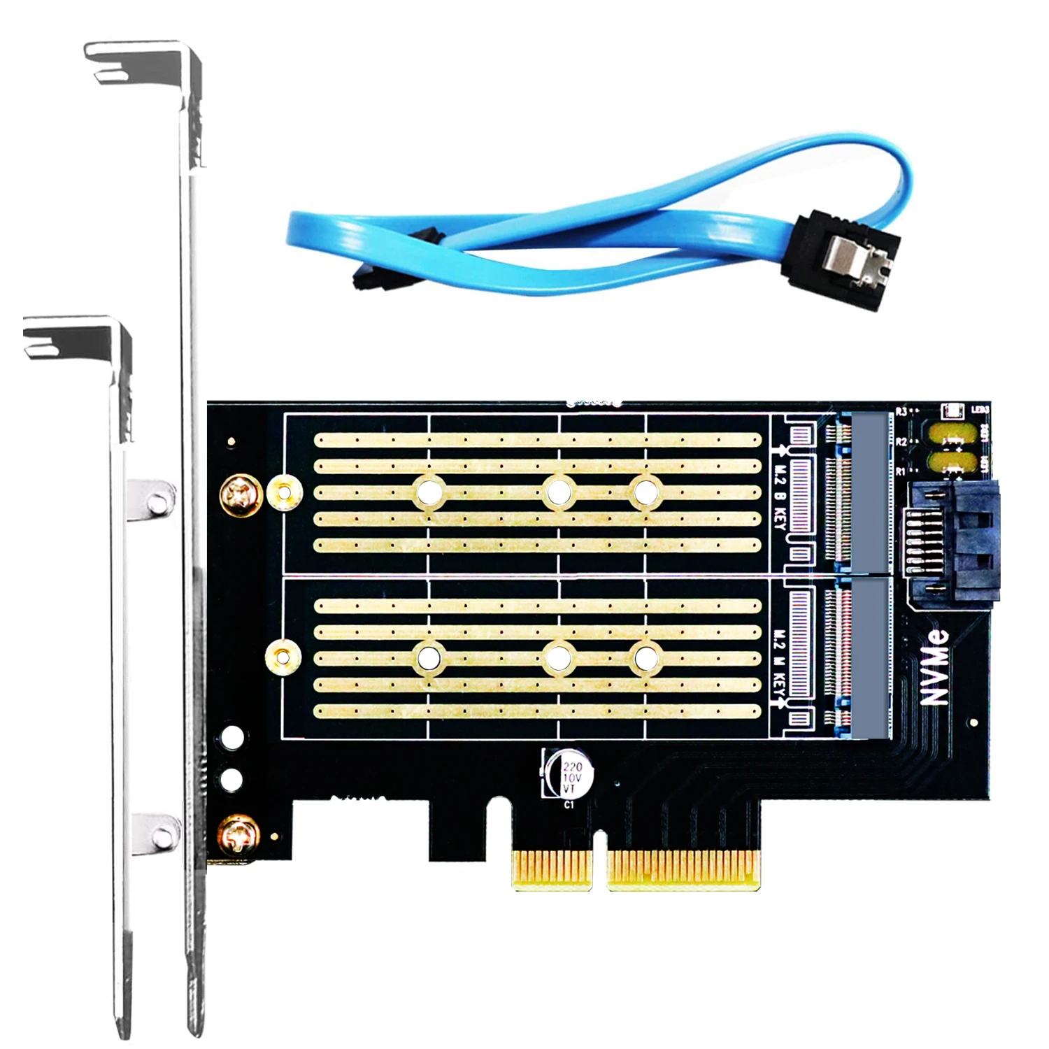 محول ثنائي M.2 PCIE NVMe 4.0 3.0 لـ