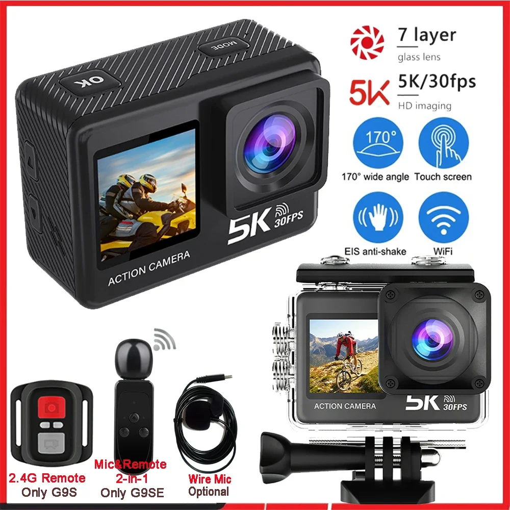 كاميرا الحركة 5K 4K60FPS 50MP 2.0 Touch EIS